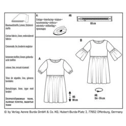 Dress, Burda 6401 | 34 - 44 -Tailor Supplies Sales Store ZB11 239