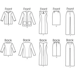 Jacket/Dress/Skirt/Pants, Butterick 5719 | 18W - -Tailor Supplies Sales Store ZB11 51