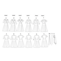 Dress, Butterick 5030 | 16 - 22 -Tailor Supplies Sales Store ZB11 58