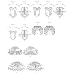 Corsets / Skirts, Butterick 6338 | 6 - 14 -Tailor Supplies Sales Store ZB11 94