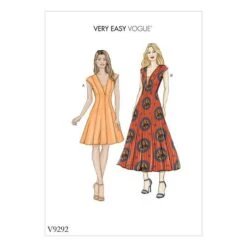 Misses' Dress And Dickie, Very Easy Vogue 9292 | 6 - 22