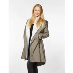 Stretch Cotton Satin – Dark Beige -Tailor Supplies Sales Store parka